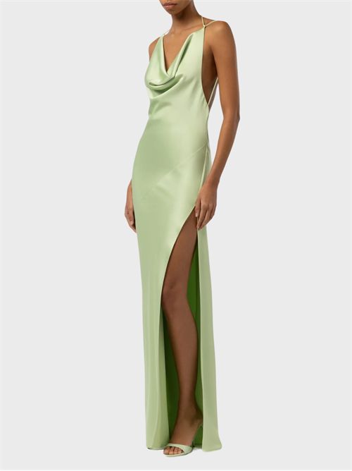 Vera Maxi Dress in Liquid Satin with Cowl Neck THE ANDAMANE | TM170157ATNP229428